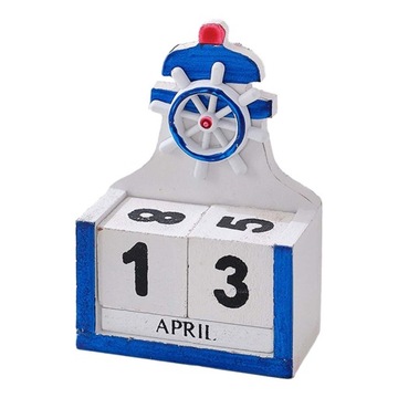 Wooden Desktop Calendar Wood Base Home Decor Desk Accessories Daily Style B