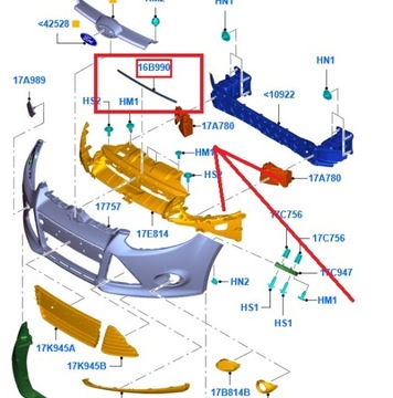 НОВАЯ ПРОКЛАДКА КАПОТА FORD FOCUS MK3 2011 - 2014 OE