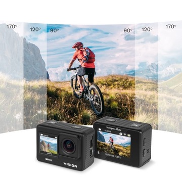 Спортивная камера 4K Kruger&Matz Vision P400 КАРТА ПАМЯТИ 4K 64 ГБ