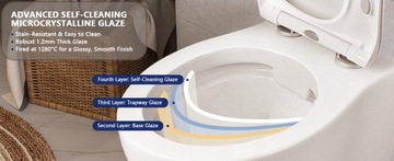 Подвесной унитаз DeerValley 1,6 GPF/1,1 GPF белый DV-1F0069