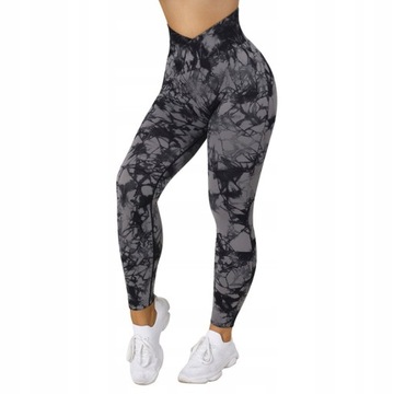 Tie Dye Spodnie Do Jogi Legginsy Damskie Wysokie Talia Odzież Bieganie
