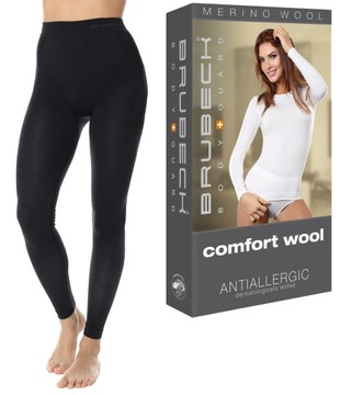 WEŁNIANE DAMSKIE GETRY NA ZIMĘ Brubeck Comfort XL