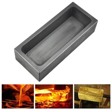 Профессиональная форма для слитков, тигель, золотой алюминий, плавление металла 160x50x38 мм