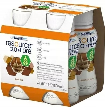 NESTLE RESOURCE 2.0 FIBRE smak kawa 4 x 200 ml