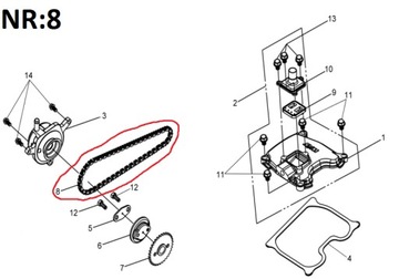 ЦЕПЬ ГРМ Quad TGB BLADE 425 OEM!