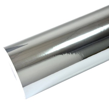 ФОЛЬГОВОЕ ЗЕРКАЛО ШПОН ХРОМ СЕРЕБРЯНОЕ 152смx50см