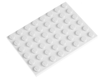 LEGO Klocek 3036 PŁYTKA 6x8 BIAŁA Lego 3 szt