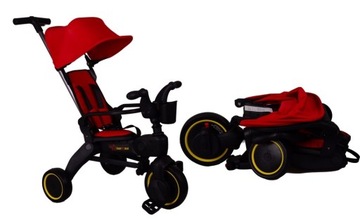 Rower Rowerek Trójkołowy Składany z Prowadnikiem