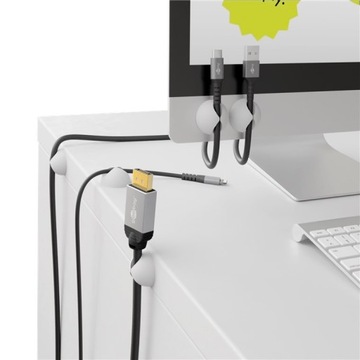 Кабельный органайзер на 1 кабель, белый