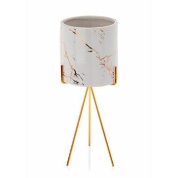 Горшок для цветов Emma Gold White 32 см