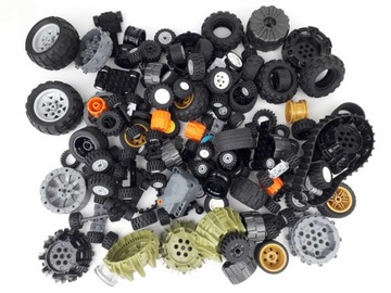 Klocki LEGO Technic City System koła 1 kg mix