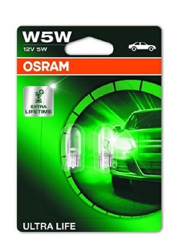 ЛАМПОЧКА OSRAM ULTRA LIFE W5W 12V 5W W2.1x9.5D