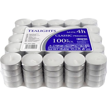 PODGRZEWACZE TEALIGHT ŚWIECZKI BEZZAPACHOWE 100SZT
