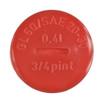 Korek wlewu oleju z napisami czerwony Simson S51 SR50 wzór ORG MZA