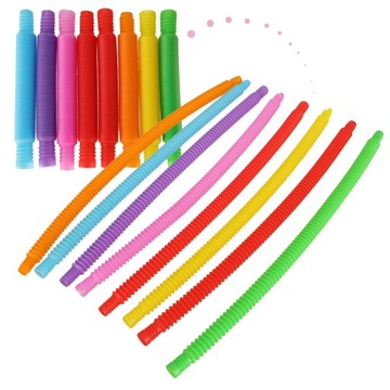 Трубочки, сенсорные трубки, обучающие трубочки Монтессори, 8 шт.