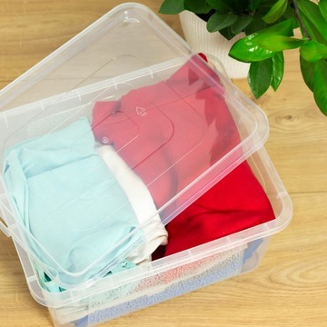 4X ПЛАСТИКОВЫЙ КОНТЕЙНЕР С ЗАКРЫТОЙ КРЫШКОЙ ПРОЗРАЧНАЯ КОРОБКА