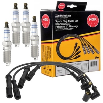 KABEL ZAPALOVACÍ NGK SVÍČKY BOSCH SADA FIAT PANDA 1.1 1.2