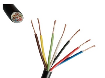 PRZEWÓD KABEL SAMOCHODOWY ELEKTRYCZNY linka siedmiożyłowy YLY-S 7x0.75