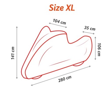 Польский всесезонный брезентовый чехол на мотоцикл Motorcycle Protector XL