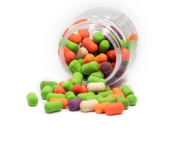 DOMINATOR DUMBELS 10mm FLUO MIX GUMA BALONOWA 50G na karpia leszcz karaś