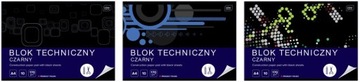 Blok techniczny Interdruk A4 10 kartek czarny