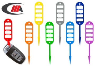 ZAWIESZKI komisowe IDENTYFIKATOR do kluczy U100 szt + marker