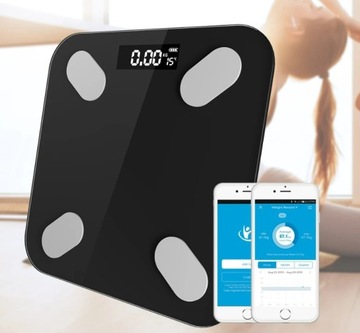 SMART SMART ВЕСЫ ДЛЯ ВАННОЙ ДЛЯ ПРИМЕНЕНИЯ ЖК-ДИСПЛЕЙ BLUETOOTH