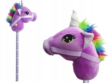 HOBBY HORSE Głowa Konia na kiju Pluszowa z grzywą Dźwięki KONIK KOŃ