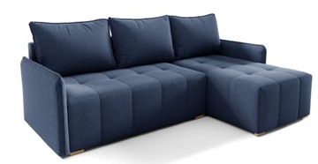NAROŻNIK Mała rogówka do mieszkania sofa narożna rozkładana z pojemnikiem