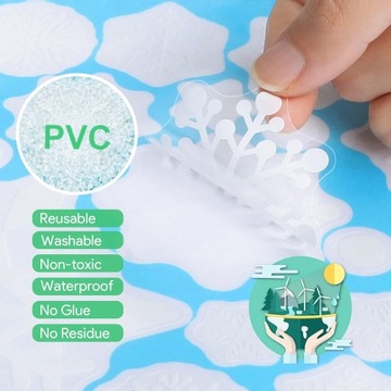 Рождественские наклейки для оконных украшений 7 листов