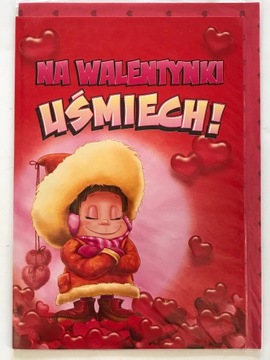 Kartka okolicznościowa Walentynka koperta życzenia
