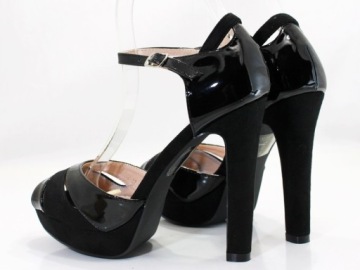 ЧЕРНЫЕ САНДАЛИИ MIRACLE НА ВЫСОКОЙ ПЛАТФОРМЕ SG 39
