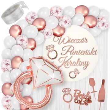 Balony Zestaw Dekoracyjny Na Wieczór Panieński