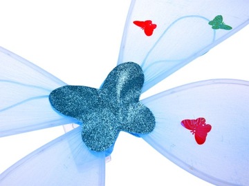 świecący kostium strój przebranie WRÓŻKA MOTYL skrzydełka spódniczka