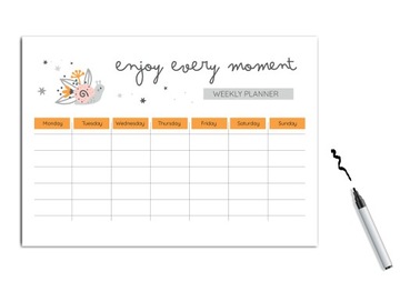 Weekly planer DRY ERASE ENJOY EVERY MOMENT A3