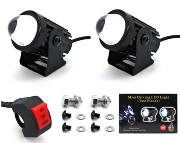 Lampy przednie Laser LED motocykl skuter quad ATV