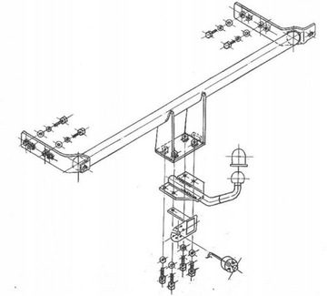 NOVÝ ZAŘÍZENÍ(HÁK) TÁŽNÝ VW PASSAT B4 B-4 HÁK 2000 KG