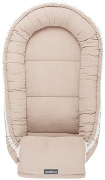 Кокон-гнездо Bellochi Cuddly Muslin Beige 4в1 для малышей