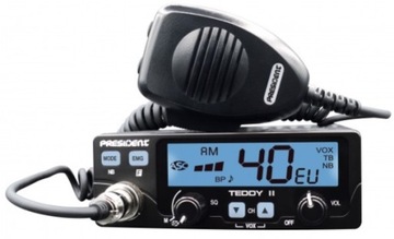 CB RADIO PRESIDENT TEDDY II ASC + МОНТАЖНАЯ АНТЕННА SIRIO T3-27 + ДЕРЖАТЕЛЬ СУМКИ