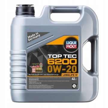 LIQUI MOLY TOP TEC 6200 0W20 4L 20788 VW 508.00/509.00