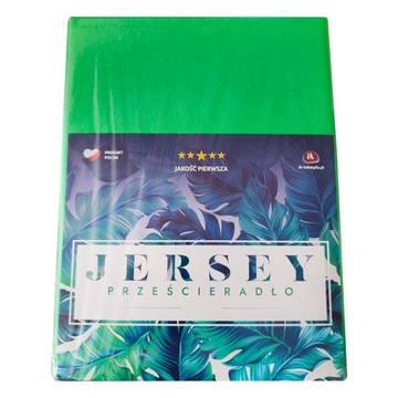 Prześcieradło z gumką jersey 120x200 Zielone GRUBE