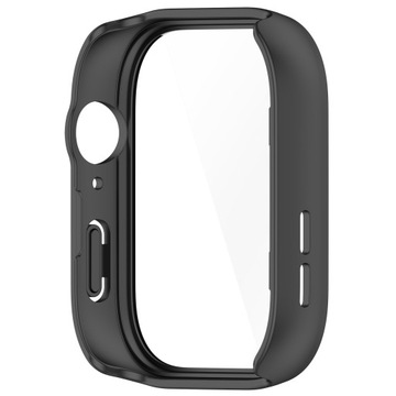 ЗАЩИТНЫЙ КЕЙС + ЗАКАЛЕННОЕ СТЕКЛО 2В1 ДЛЯ HUAWEI WATCH FIT 3 - МАТОВЫЙ ЧЕРНЫЙ