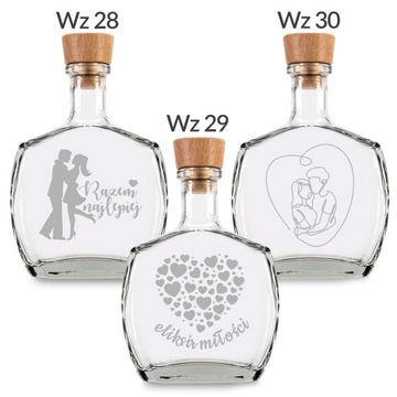 Karafka 0,5L do whisky nalewki wina likier z GRAWEREM PREZENT na URODZINY