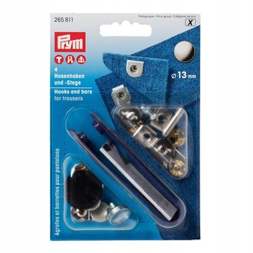Haki spodniowe PRYM 13mm + napownica napy zapięcia