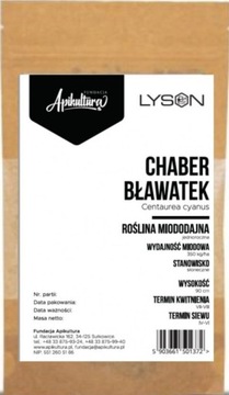 Nasiona CHABER bławatek NIEBIESKI miododajna 100g NASIONA CHABER BŁAWATEK