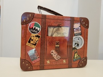 WALIZKA PUDEŁKO METALOWE Opakowanie na PREZENT