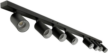Lampa Sufitowa Szyna Spot Oprawa Halogenowa GU10 8xGU10 Regulowana Srebrna