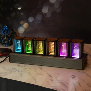 Набор часов Nixie Clock RGB со светодиодной цифровой светящейся трубкой