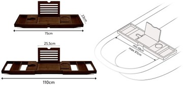 BATH SHELF Стол для ванны, бамбуковый поднос SPA