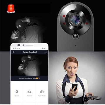 Видеодомофон Камера дверной звонок FULL HD WIFI TUYA PIR